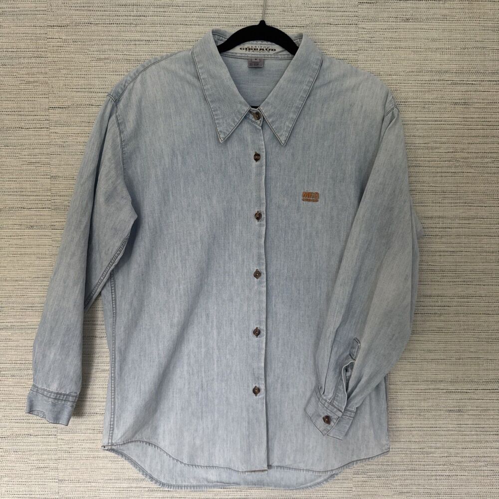Vintage Marithe Francois Girbaud Small Denim Button Up Long Sleeve Shirt MFG Y2K
